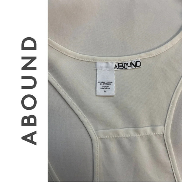 🛍️3/$40 Abound Cream Sleeveless Racerback Long Tunic Top Size Medium - Picture 7 of 7